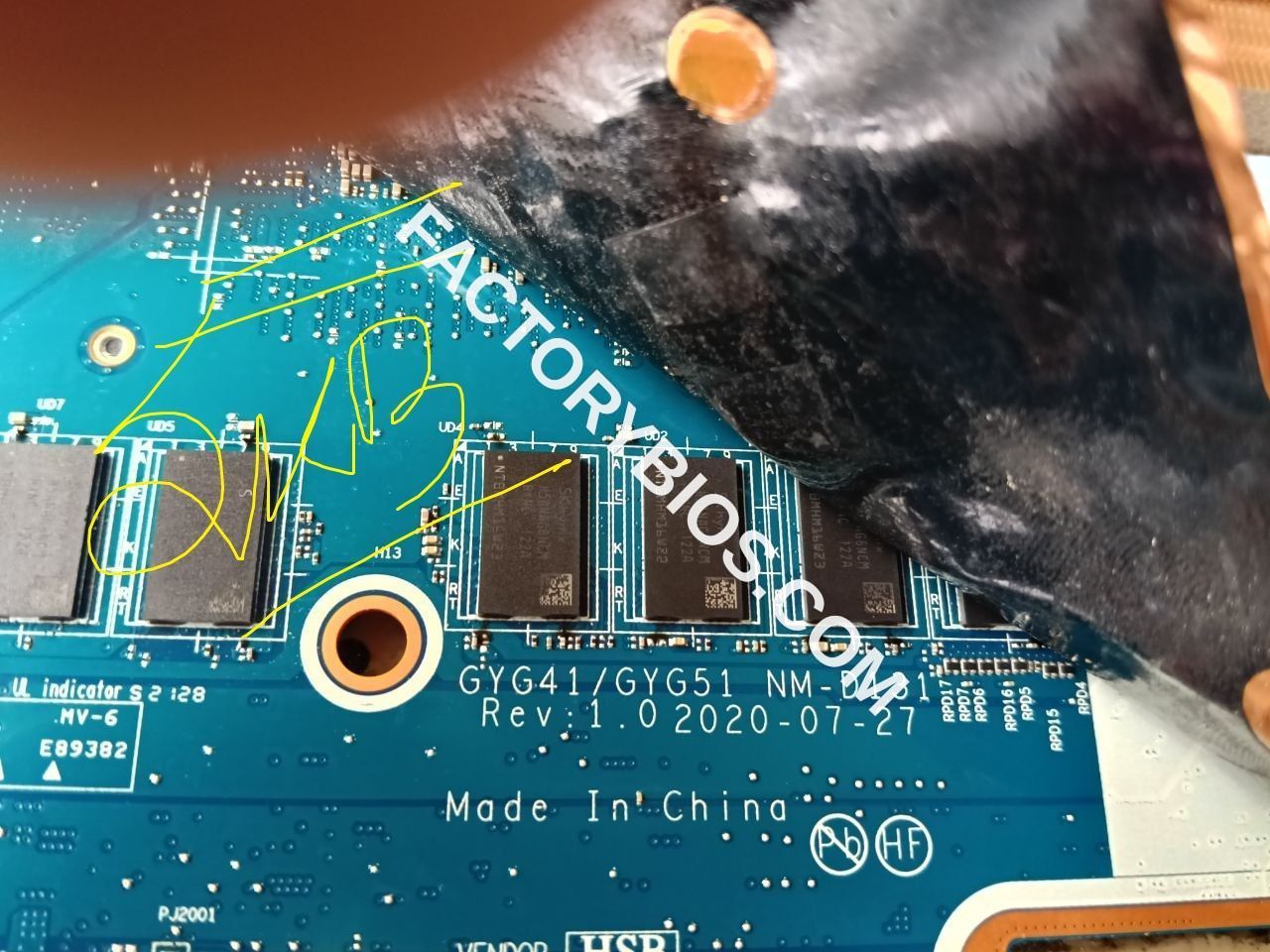 Lenovo Lenovo Yoga 7-14ITL5 Type 82BH - Lenovo Yoga 7-14ITL5 Type 82BH SRK02 CON LP GYG41 GYG51 NM-D131 Rev 1.0 2020-07-27 F5CN64WW F5CN6 FACTORY BIOS - Image 1