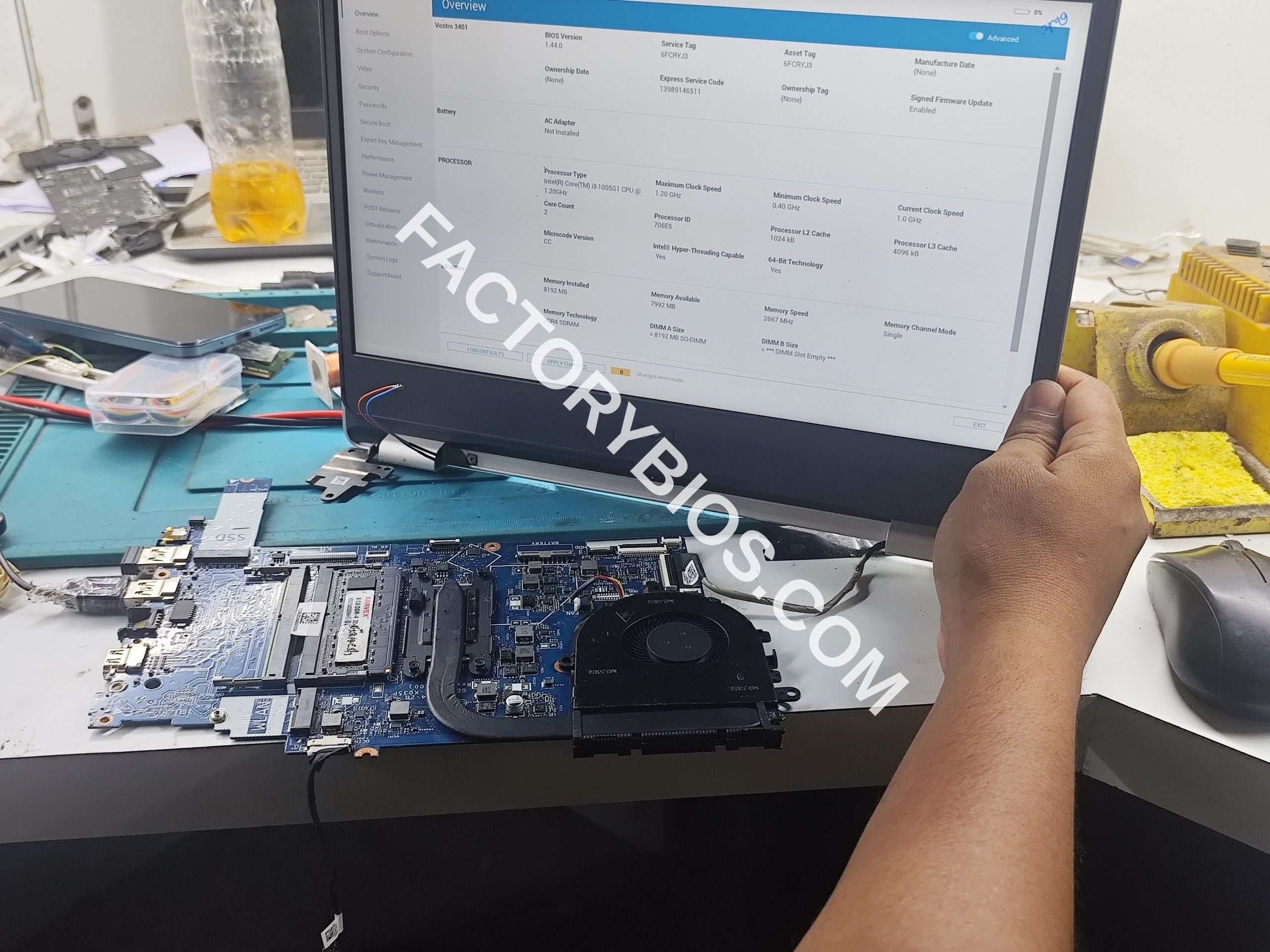 Dell Inspiron 3501 ICL - Dell Inspiron 3501  ICl 10th Gen GDI51 LA-K035P Rev  1 . 0( A00 ) 2021-04-28 FACTORY BIOS - Image 2