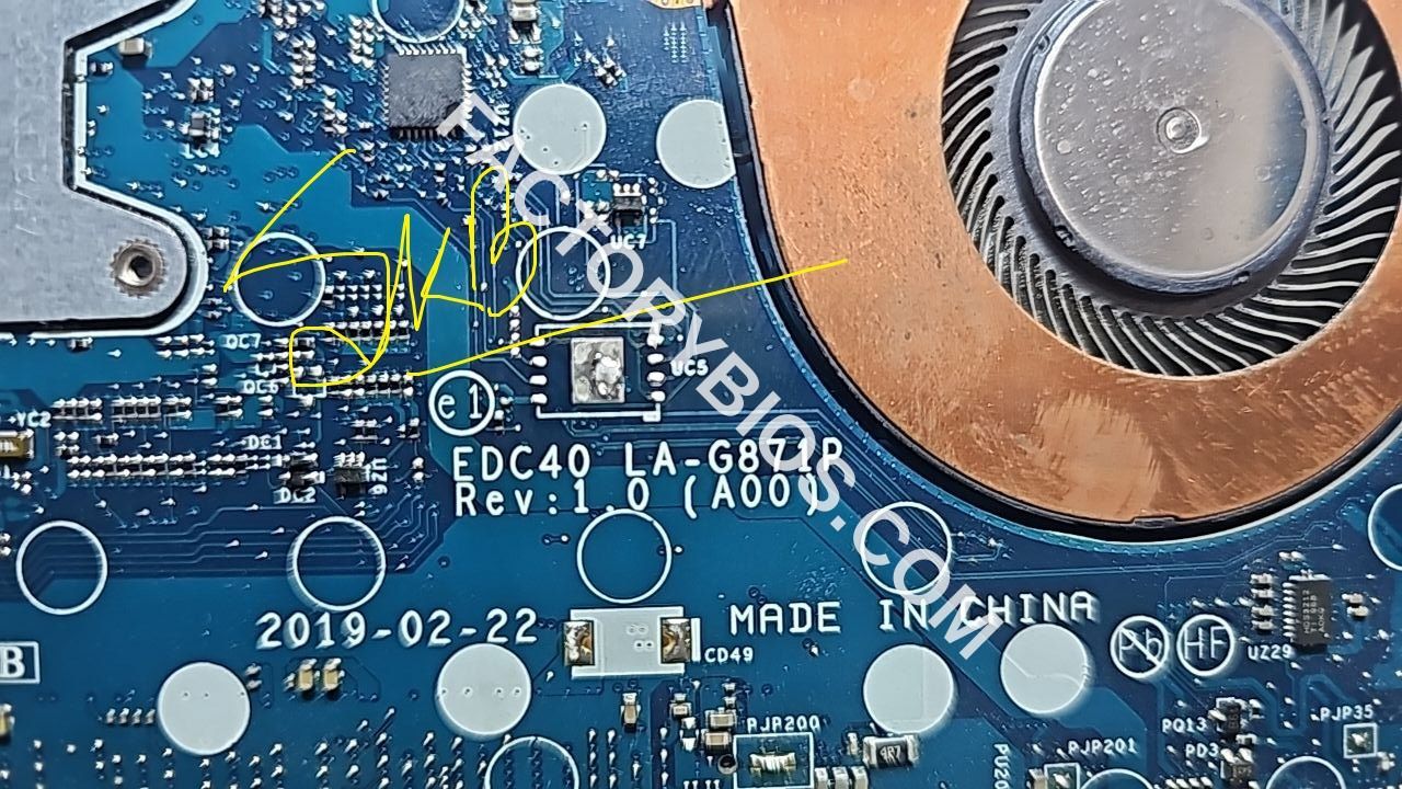 Dell Latitude 7400  - Dell Latitude 7400 COR LP SRF9Z EDC40 LA-G871P Rev 1.0 (A00) 2019-02-22 FACTORY BIOS  - Image 1
